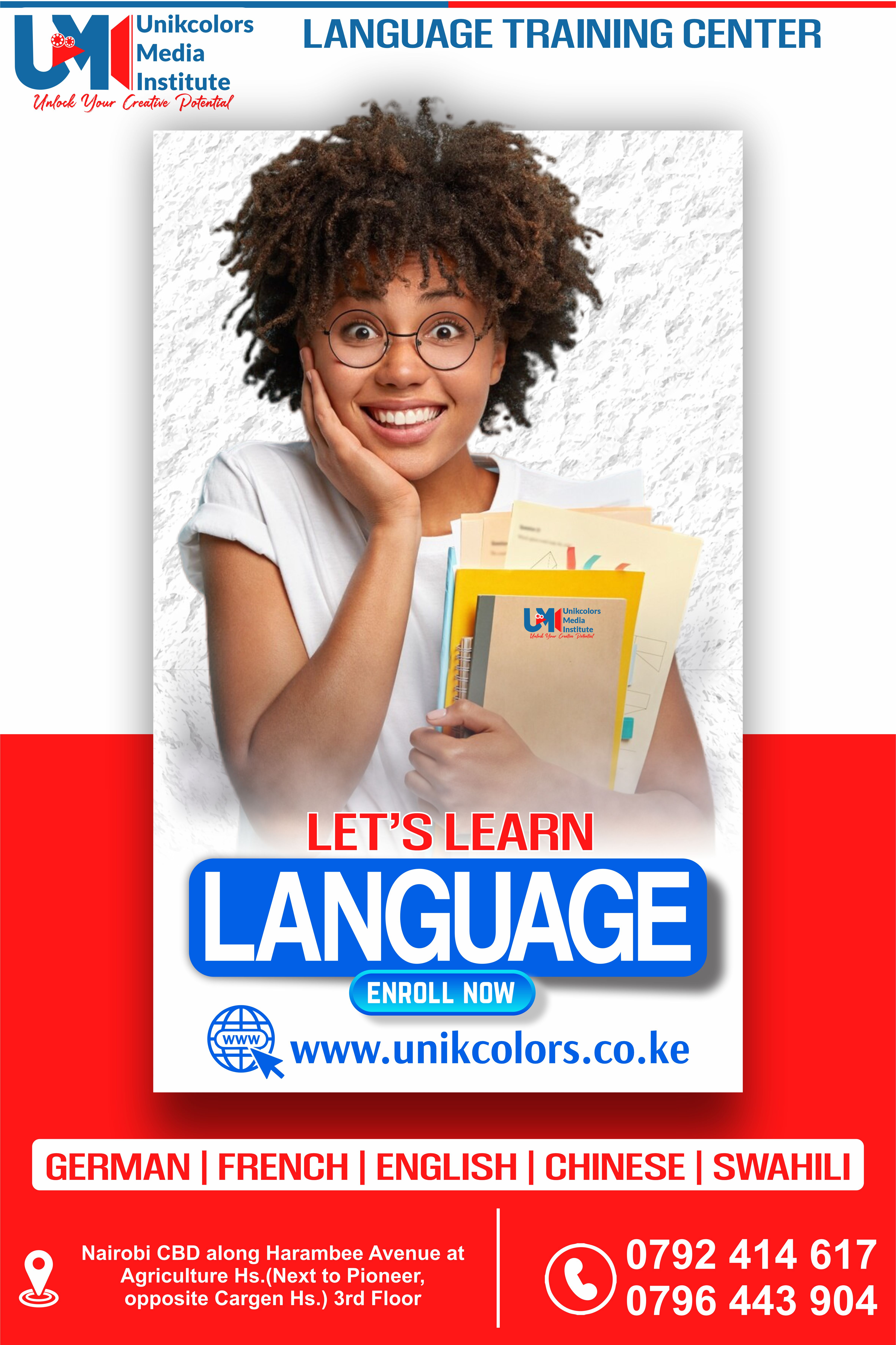 LANGUAGE LEARNING CENTER - GERMAN, FRENCH, ENGLISH, CHINESE, SWAHILI